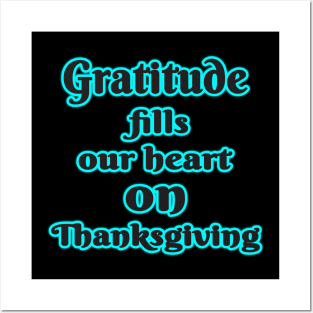 Heartfelt Thanksgiving: Where Gratitude Fills Hearts" Posters and Art